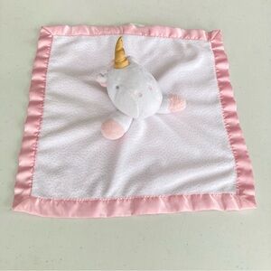 Cloud Island Baby Unicorn Security Blanket Pink White Sparkle Satin Lovey Toy